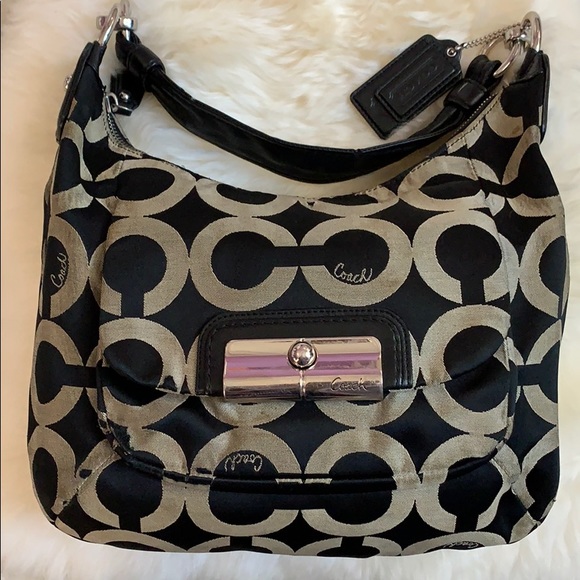 Coach Handbags - Coach Signature Canvas Shoulder Bag